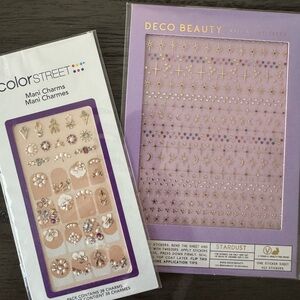 Color Street Mani Charms with Deco Beauty Nail Art Stickers